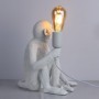 Affen-Tischleuchte „Rila“ aus Harz - Monkey Lamp white