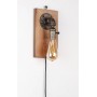 Wandlampe aus Holz und Metall - E27 - Older - Bronze - Wasserleitung Kupfer - Vintage Retro Industrial