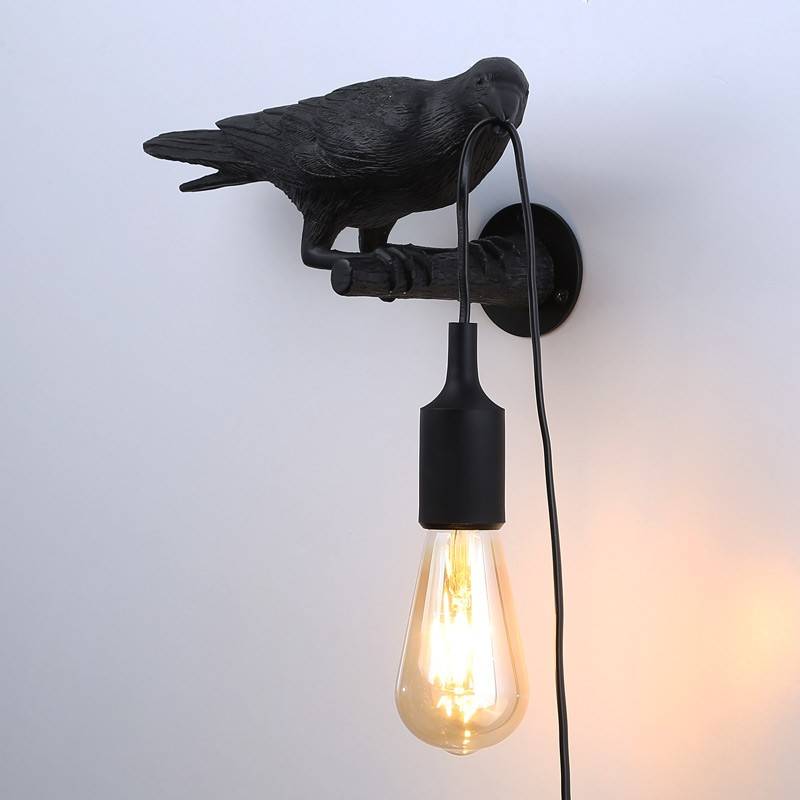 Raben-Wandleuchte aus Harz „Corb“ - Rabenlampe Inspiration Bird Seletti Raben-Wandleuchte aus Harz „Corb“ - Rabenlampe Inspiration Bird Seletti