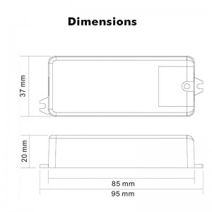 Dimmer DALI Mini 1ch 8A 12-36V Konstantspannung