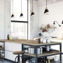 Skandi Hängeleuchte „Ador“ aus Metall und Holz - E27 Hängelampe für den Wohnraum - minimalistisch