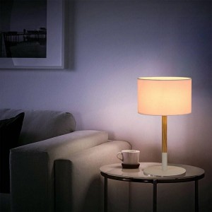 Skandinavische Tischleuchte CLASS E27 - minimalistisch Lampenschirm Stoff