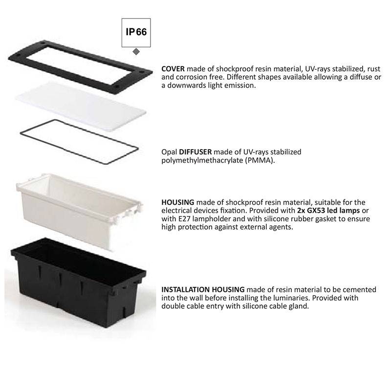 Fumagalli LETI 300 HS Unterputzleuchte E27 6W Fumagalli LETI 300 HS Unterputzleuchte E27 6W