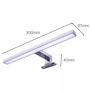 LED Spiegelleuchte 30 cm 5W | Spiegel- und Möbelmontage - Badezimmerlampe - Abmessungen