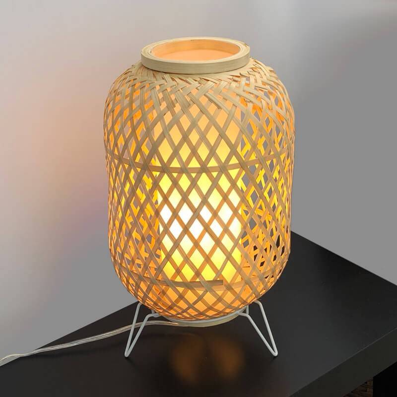 Tischleuchte Korblampe ROSO - Korblampe, Tischlampe, Korbgeflecht, Natur, gemütlich