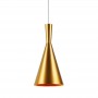 Goldene Hängeleuchte „Solvang“ aus Metall - E27 Tom Dixon Inspiration - Mattes Aluminium