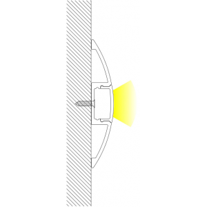 Aluminiumprofil für Oberflächenmontage 58 x 9mm (2 m) - LED Streifen Zubehör