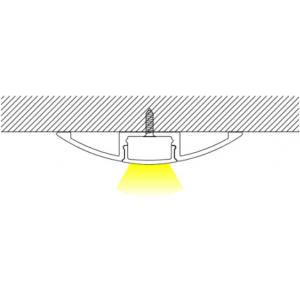 Aluminiumprofil für Oberflächenmontage 58 x 9mm (2 m) - LED Streifen Zubehör - Lichtaustritt direkt