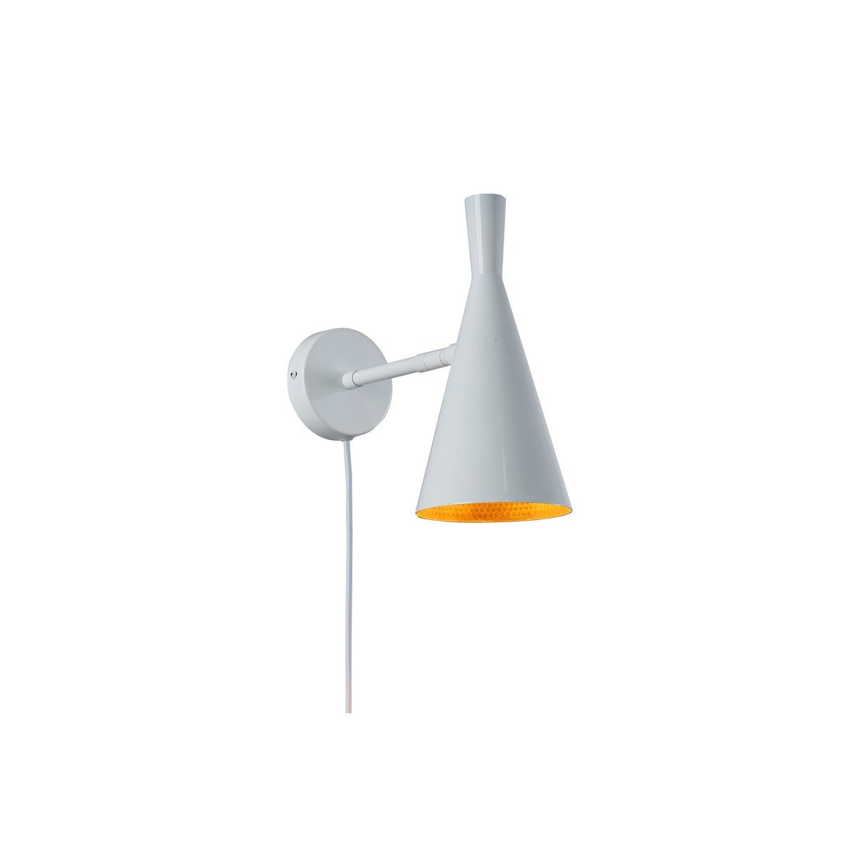 Skandi Wandleuchte mit Kabel und Stecker - E27 - Designerlampe Interieur Deko