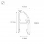 Alu-Profil für LED-Streifen 15,4 x 32,2 mm (2m) - Abmessungen