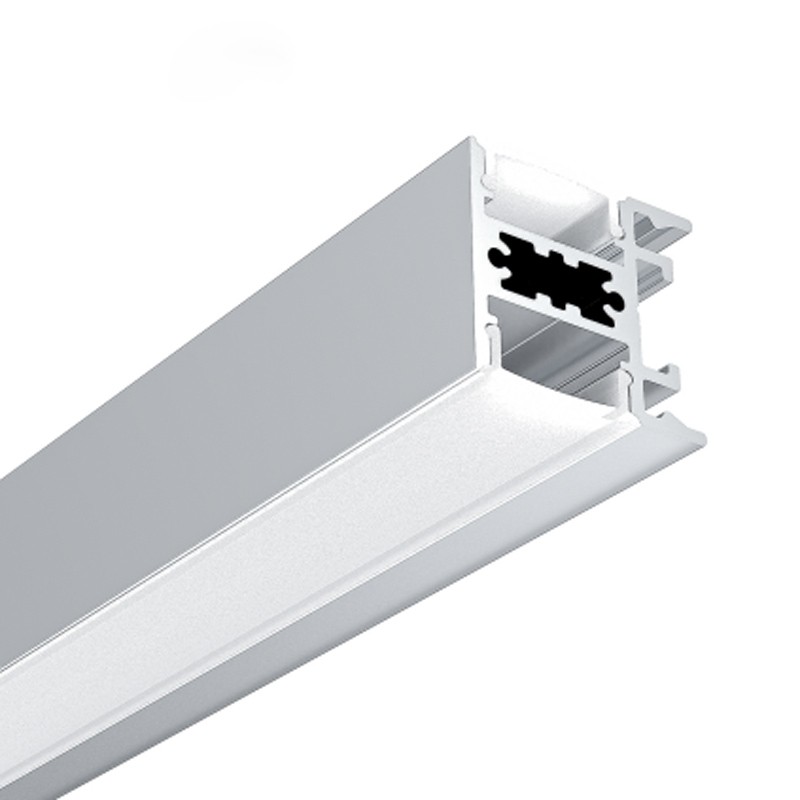 Alu-Oberflächenprofil für zwei LED-Streifen - 23,5x22,6 mm - ≤ 12mm Streifen - 2 Meter - Aluminiumprofil