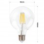 LED-Lampe G95 E27 8W - Abmessungen