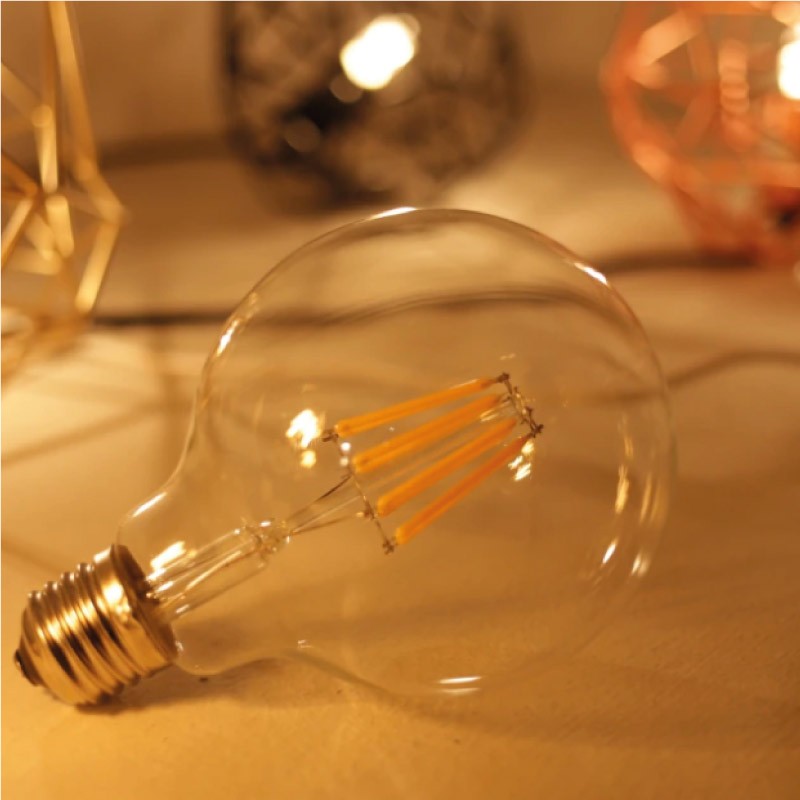 LED Filament Lampe G95 E27 8W vintage stil