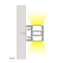 Metallklammer für doppeltes Alu-Profil – Art. BPERFALP196 - doppelseitiger Lichtaustritt
