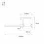 Endkappe für Aluminiumprofile - Artikel BPERFALP068-SR1 - Abmessungen