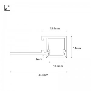 Endkappe für Aluminiumprofile - Artikel BPERFALP068-SR1 - Abmessungen