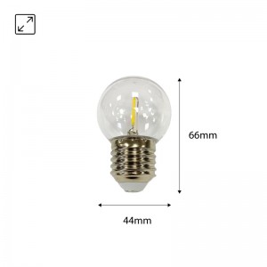 Dekorative LED-Lampe 1W E27 - Abmessungen