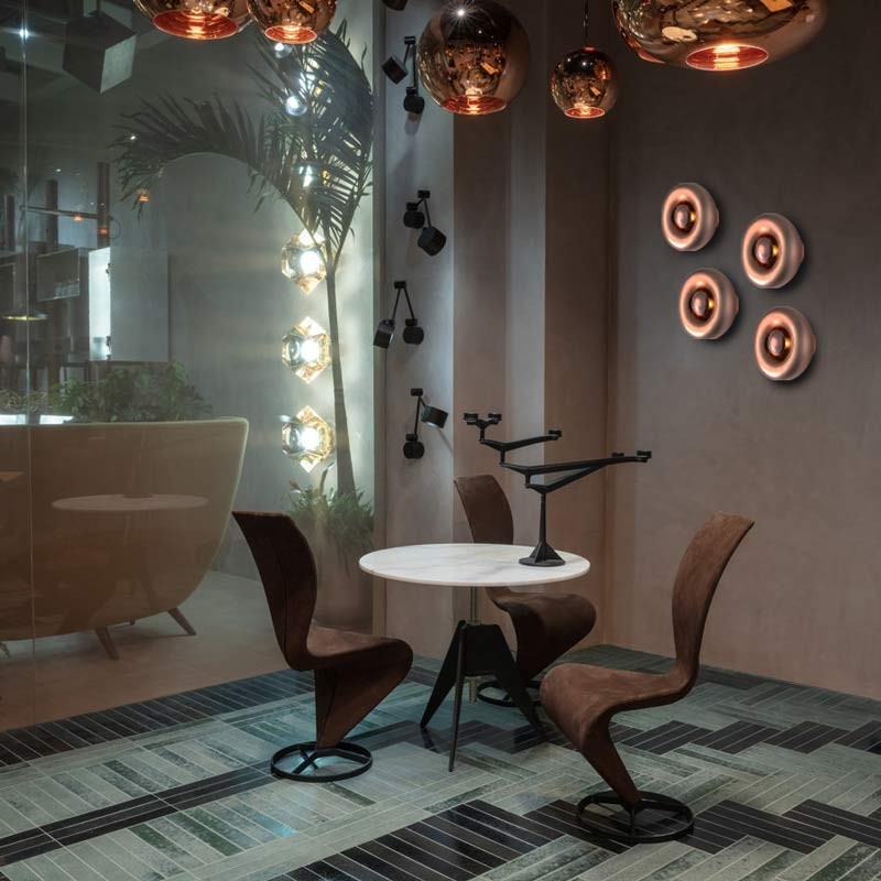 Designer Wandleuchte „Lips“ - E27 Kupfer Lampe - Tom Dixon Inspiration - Designerlampe - Spiegellampe