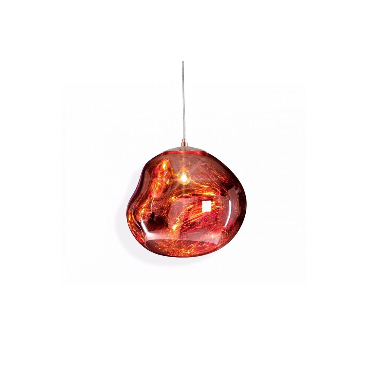 Designer Hängeleuchte „Abril“ aus Glas - E27 Tom Dixon Inspiration - Kupfer