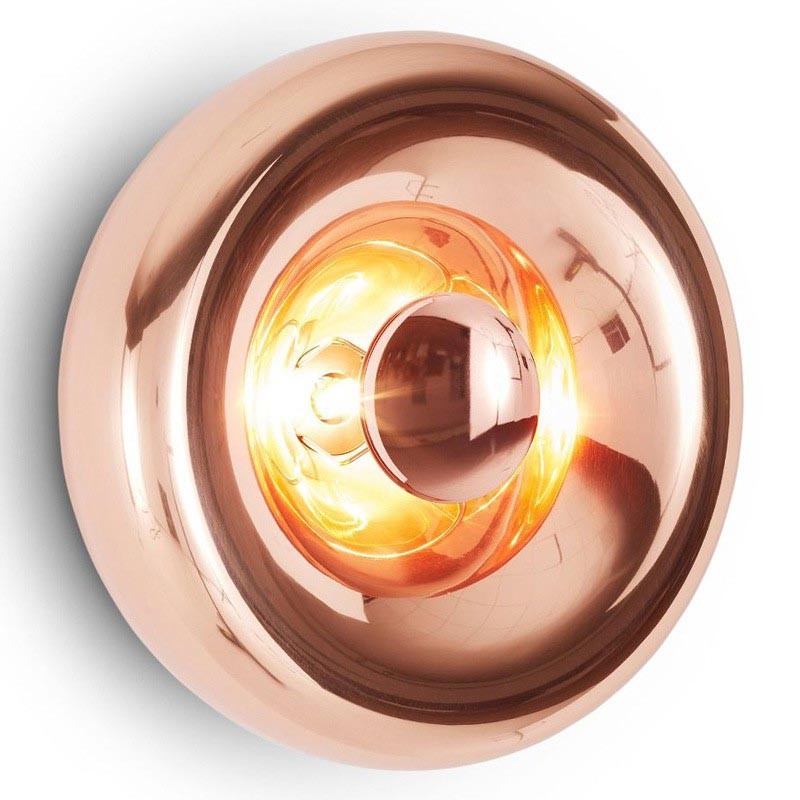 Designer Wandleuchte „Lips“ - E27 Wand Lampe - Kupfer