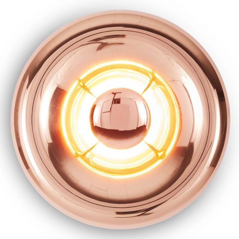 Designer Wandleuchte „Lips“ - E27 Kupfer Lampe - Tom Dixon Inspiration - Designerlampe
