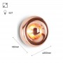 Designer Wandleuchte „Lips“ - Abmessungen
