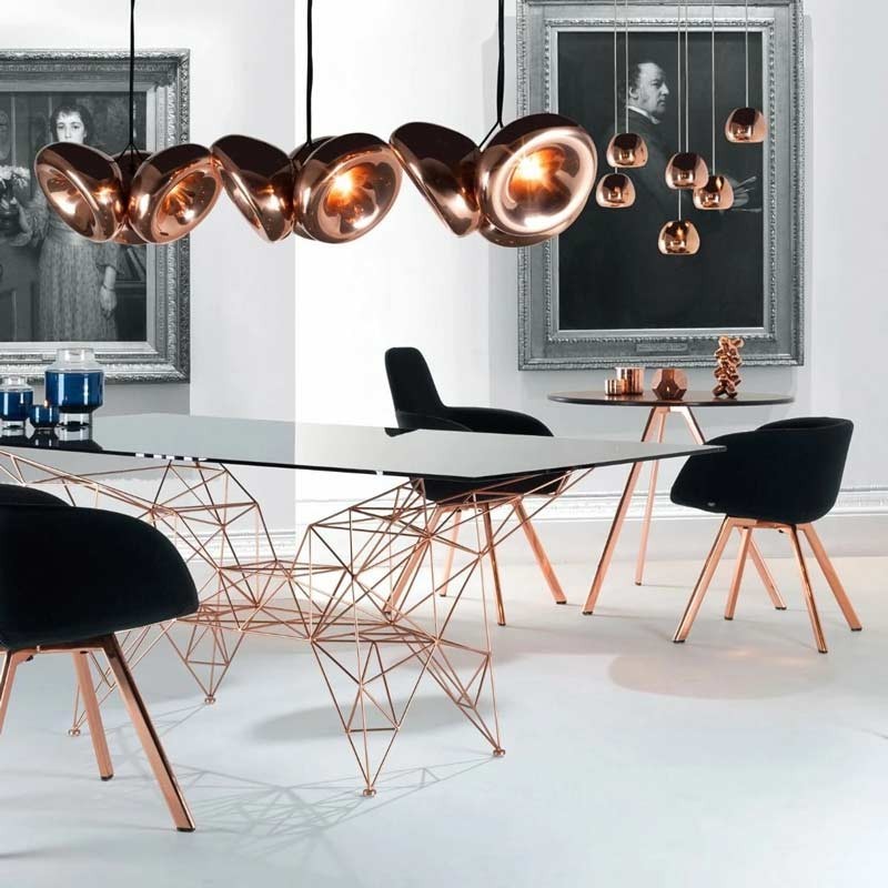 Designer Hängeleuchte „Julia“ E27 Hängelampe - Pendelleuchte - Spiegelleuchte - Interieur Design - Kupfer