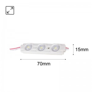 LED Module für Profilbuchstaben 1,2W DC 12V 160° IP65 Kaltweiß - Abmessungen