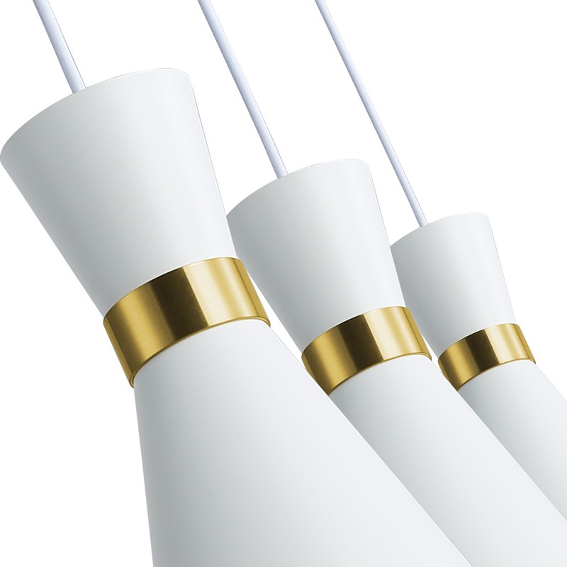 Skandi Pendelleuchte „Marlon“ aus Metall - E27 Hängelampe - Matt Schwarz Weiss Gold - Tom Dixon Skandi Pendelleuchte „Marlon“ aus Metall - E27 Hängelampe - Matt Schwarz Weiss Gold - Tom Dixon