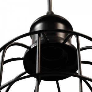 Vintage Käfiglampe, Tarabilla Pendelleuchte in schwarz