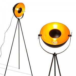 Vintage Stehleuchte GALILEN mit Stativ + RGBW Lampe 10W + Fernbedienung - ferngesteuerte Stehlampe