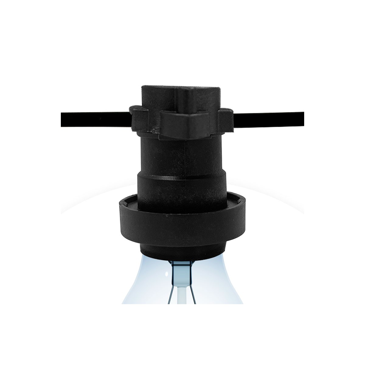 E27 Lampenfassung für Flachkabel-Lichterkette – IP44
