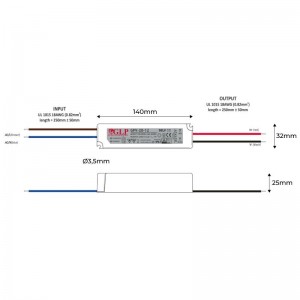 Außeneinsatz Netzteil 12V DC - 20W - IP67 - GLP