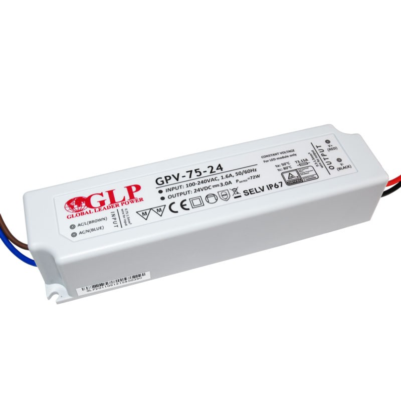 Außeneinsatz Netzteil 24V DC - 75W - IP67 - GLP