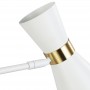 Gold-weiße schwenkbare Leuchte E27 für Wandmontage - minimalistisch, schwenkbar