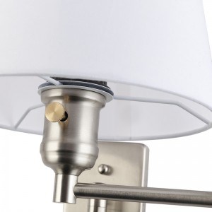 Wandleuchte „Clark“- mit Schwenkarm und Stecker - E27 - Schalter