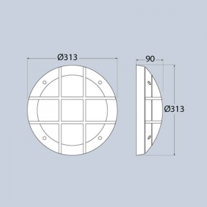 INNEN AUSSEN WANDLAMPE FUMAGALLI GELMI GR NAUTISCHEN STIL SCHWARZ OPAL MIT LAMPENFASSUNG E27