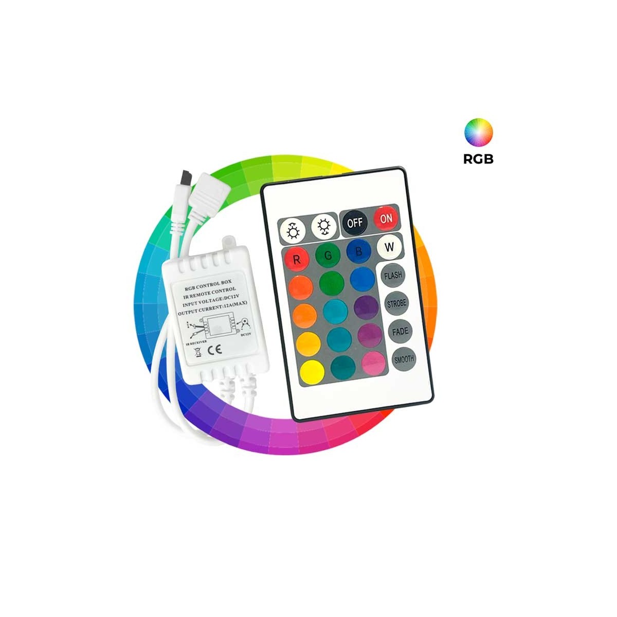 RGB LED Controller 2 Ampere x Kanal Fernsteuerung 24 Tasten für LED Streifen