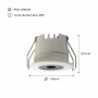 Downlight LED Mini 3W Einbau LED Low UGR 40x32,1mm