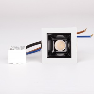Eckiger Einbaustrahler LED Downlight 2W - UGR18 - CRI90 - OSRAM Chip - Netzteil 220-240V AC Einbauspot, LED Spot, Einbauleuchte