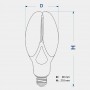 LED-Glühbirne ED90 E27 für Straßenlampe 40W