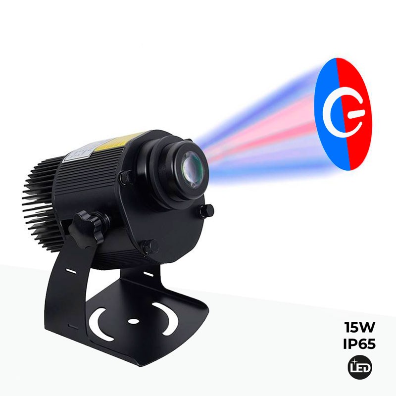 LED Logo-Projektor GOBO 15W Rotation - Außeneinsatz - IP65