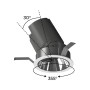 LED-Einbaudownlight Low UGR einstellbar 20W COB IP54