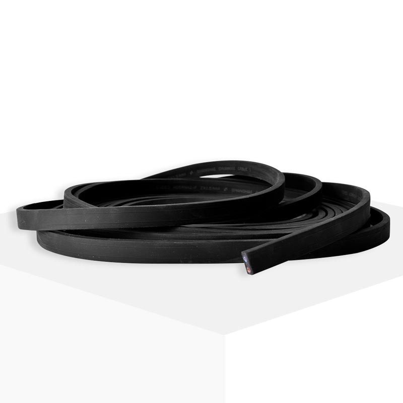 Schwarzes Flachkabel 2x1,5mm2 für maßgefertigte Kränze (meterweise verkauft)