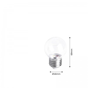 LED-Glühbirne E27 1W Transparent