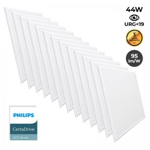 20er Pack x Slim LED Panels 60x60cm - Philips Treiber - 44W - UGR19 - 20 x LED Einbaupanels