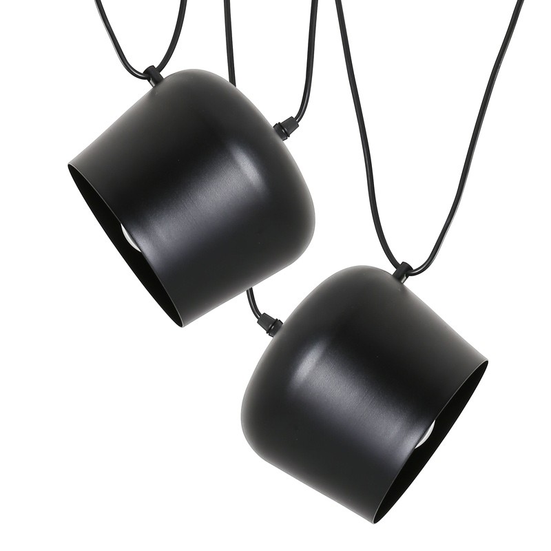 Minimalistische, moderne E27 Hängelampe AGOS - FLOS AIM Inspiration - Aus Aluminium, skulptural