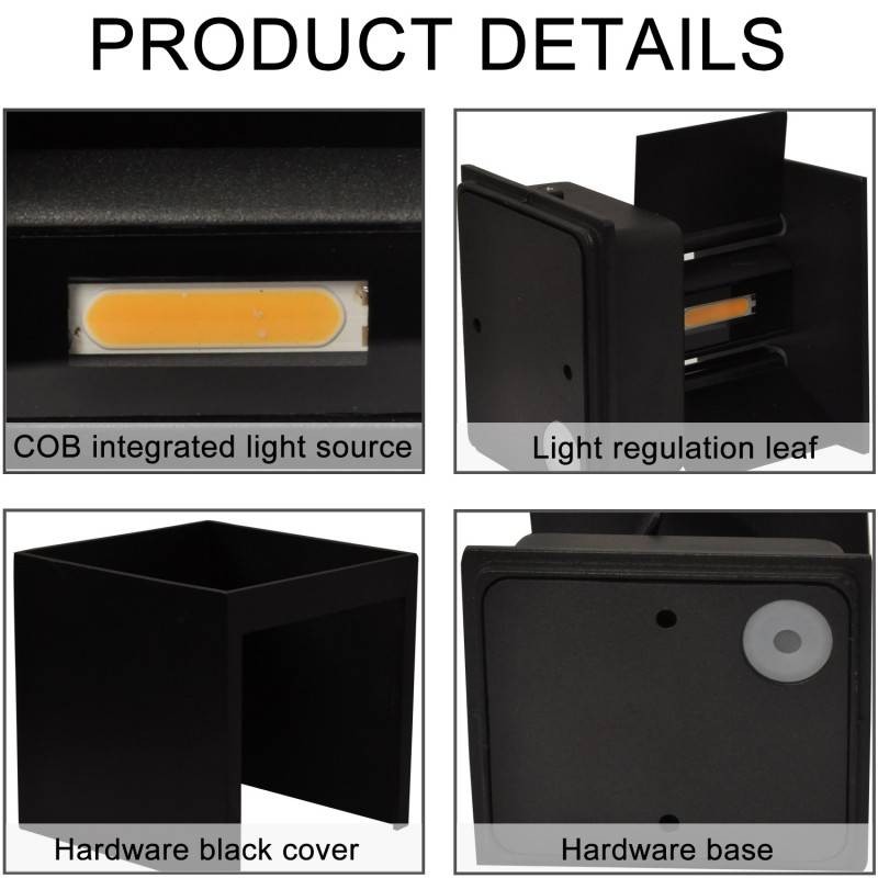 2er-Pack Wandleuchten "KURTIN" 6W verstellbare Lichtblende