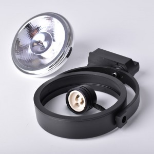 Pack LED-Schienenstrahler einphasig + LED-Glühbirne AR111 GU10
