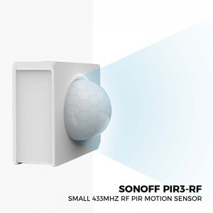 Kleiner 433Mhz RF PIR Bewegungsmelder : SONOFF PIR3-RF